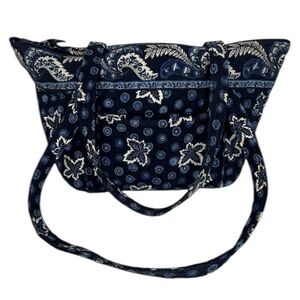 Vera Bradley Tote “Blue Coin” Vintage 90s satchel shoulder bag